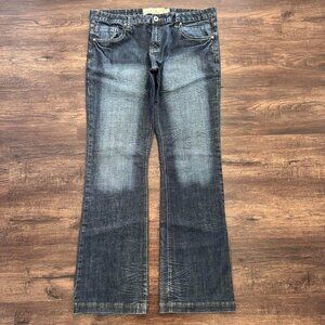 ZONE CHOC Y2K Flare Jeans Baggy Unisex - Size 34